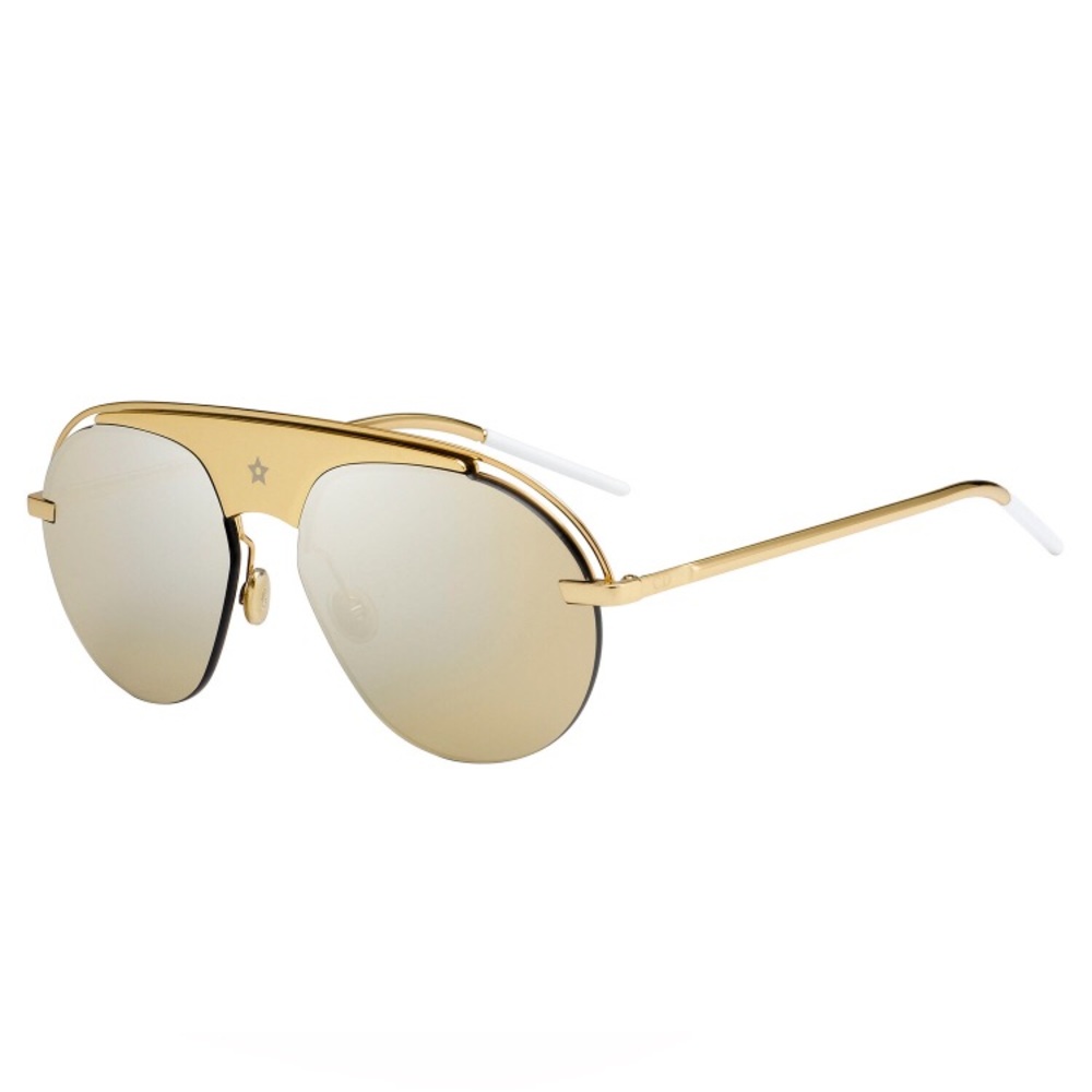 Dior Evolution// Gold Frames+White tips with Gold lenses